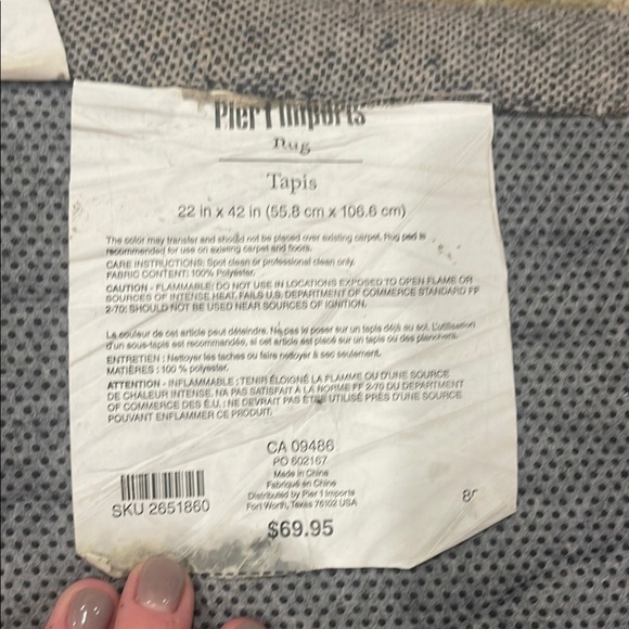 COPY - Elegant Pier 1 Multicolor Area Rug - Picture 3 of 5